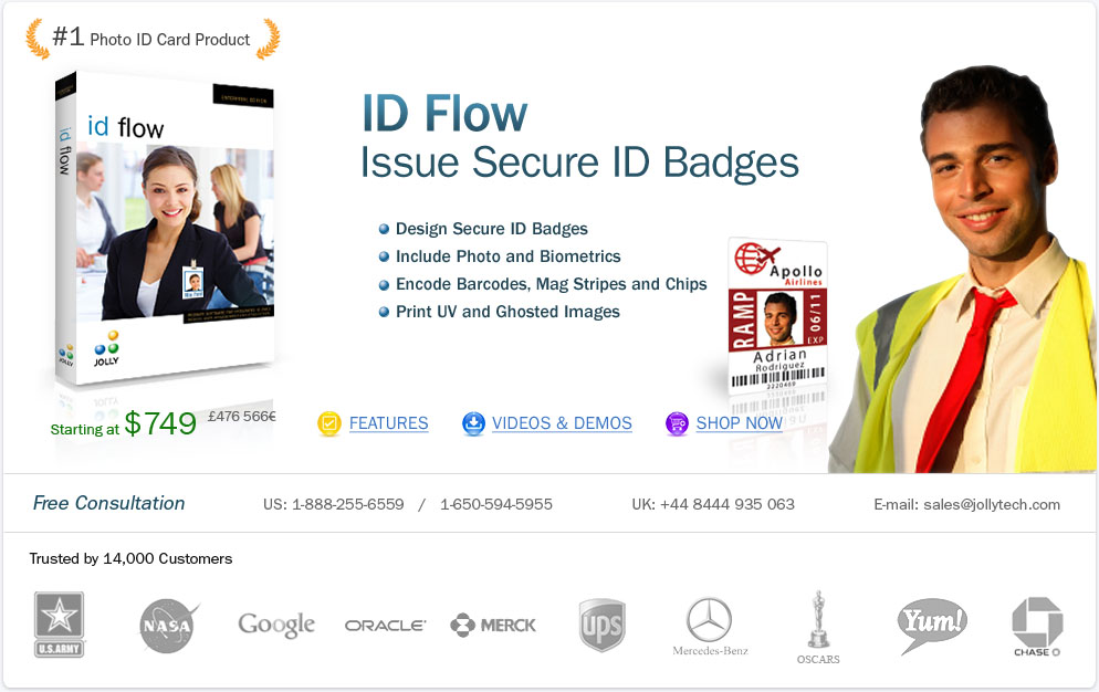 Security ID Badge Software, Complete Security ID Card System