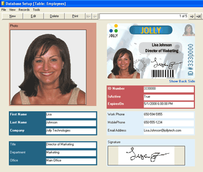 IDFlow ID Badge Software is the industry leading solution for secure ID card production, include 1D and 2D barcodes, magnetic stripe, biometrics, watermarks, photos and more. Print to plastic PVC cards or paper badges.