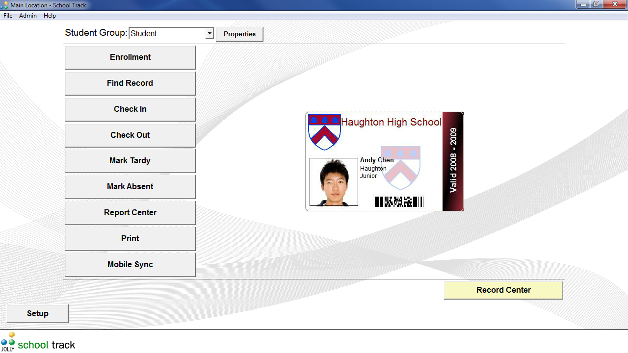 School Track Student Attendance Software screenshot