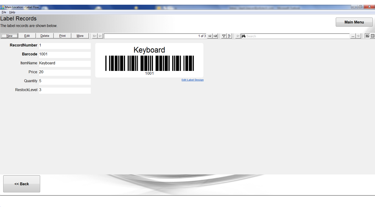 Print Barcode Label