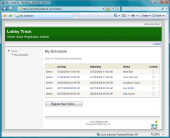 Event Track Online Visitor Registration - Visitor Schedule - Click to Enlarge