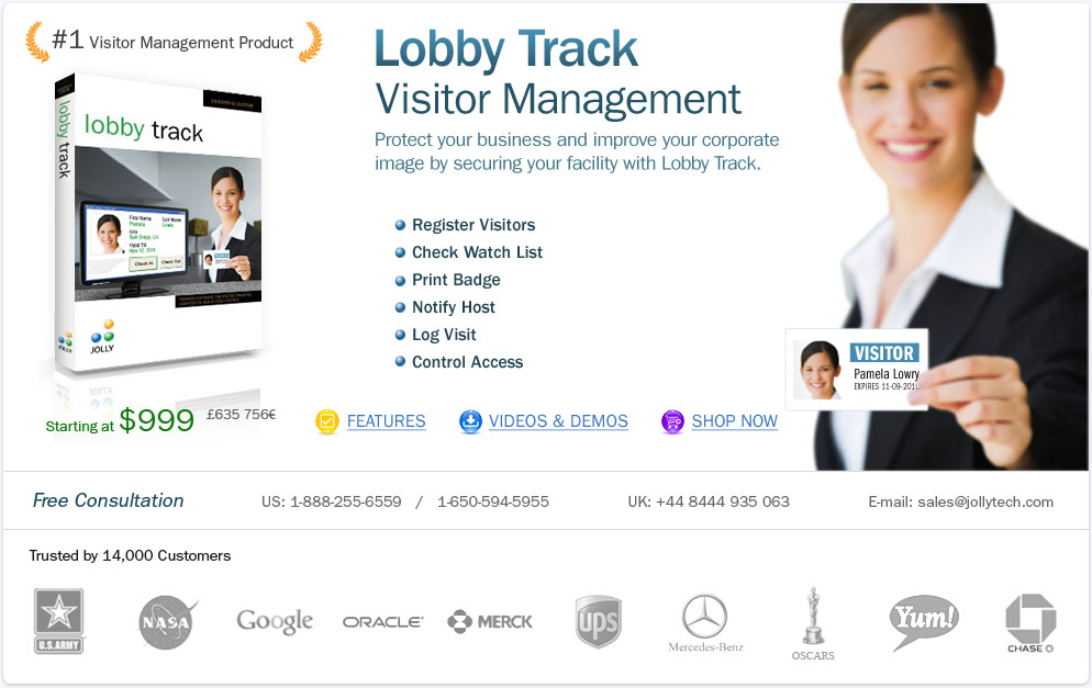 Visitor Management Software, Secure Facility System, Visitor Badges System