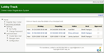 Visitor Management Pre-Registration