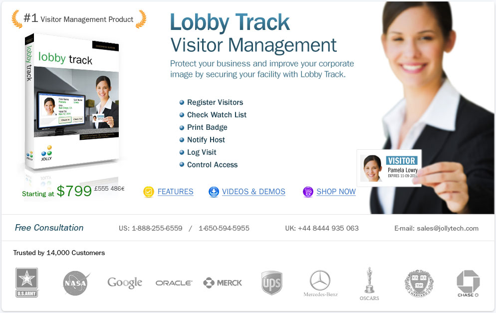 Visitor Management Software, Secure Facility System, Visitor Badges System