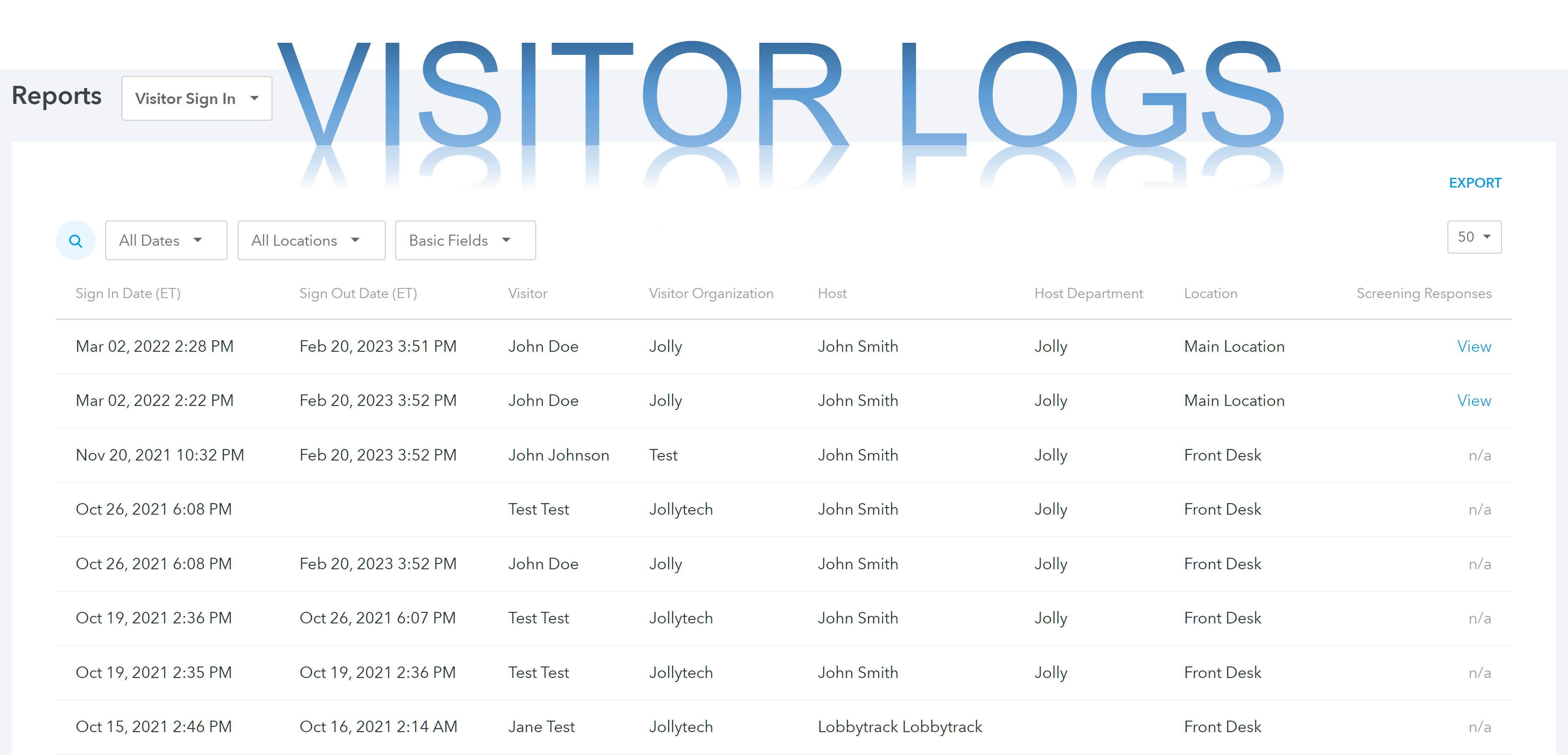 Importance Of Visitor Logs