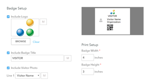 Visitor Badge Design