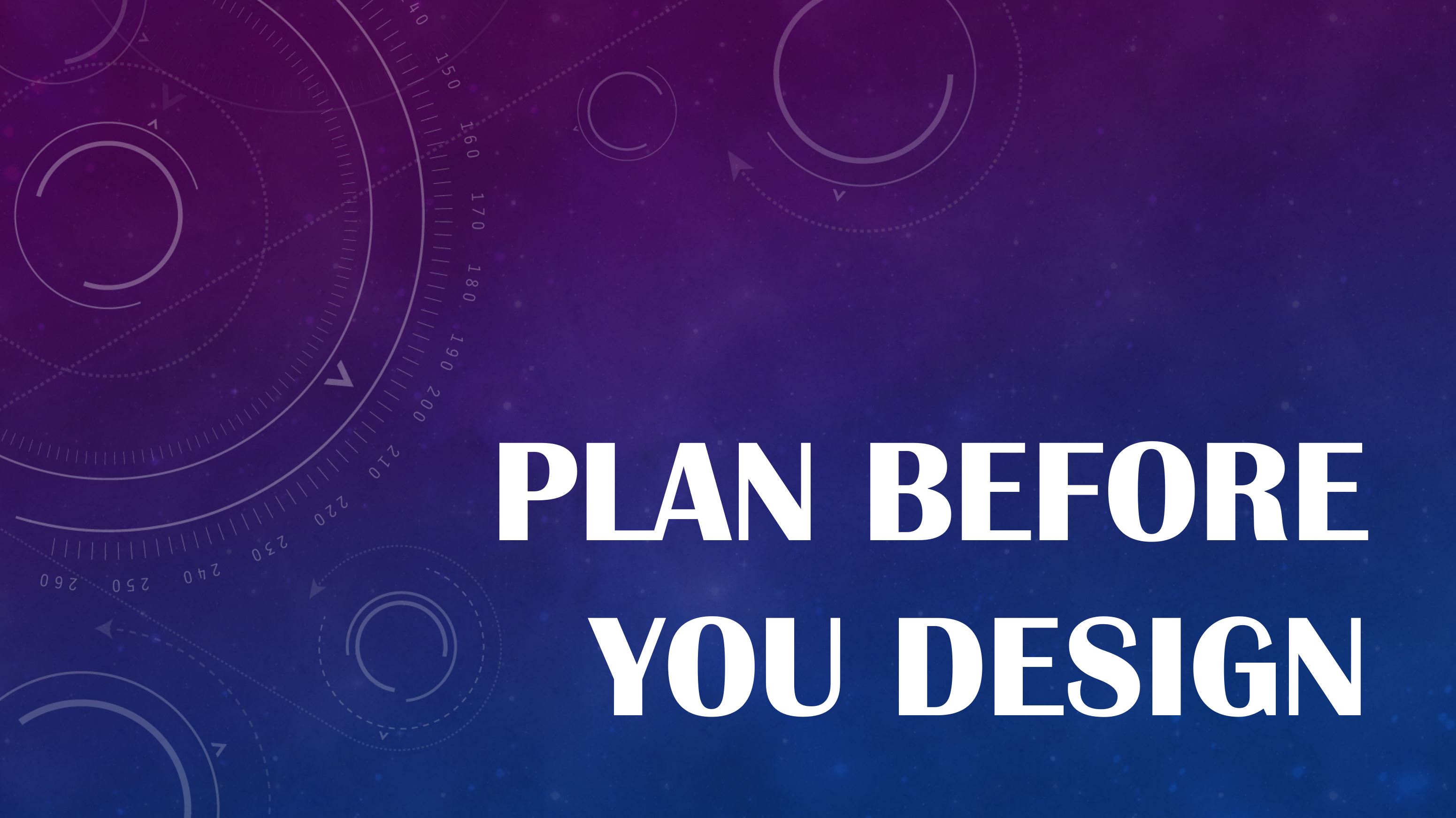 Make A Plan First