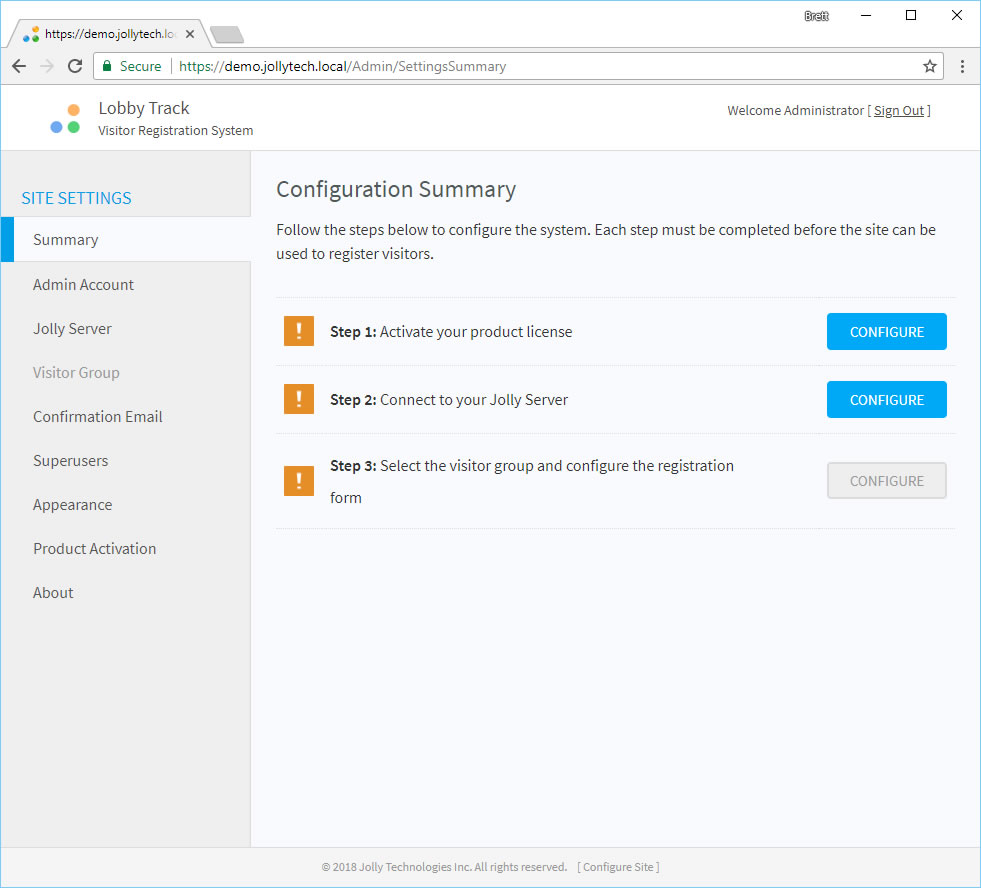 Configuration Summary